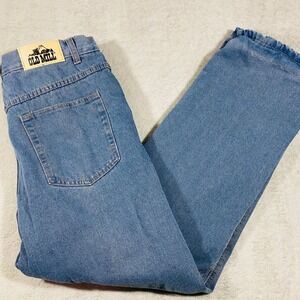 Old Mill Fleece Lined Jeans Mens 38x34 Blue Denim Insulated Straight Leg Pants
